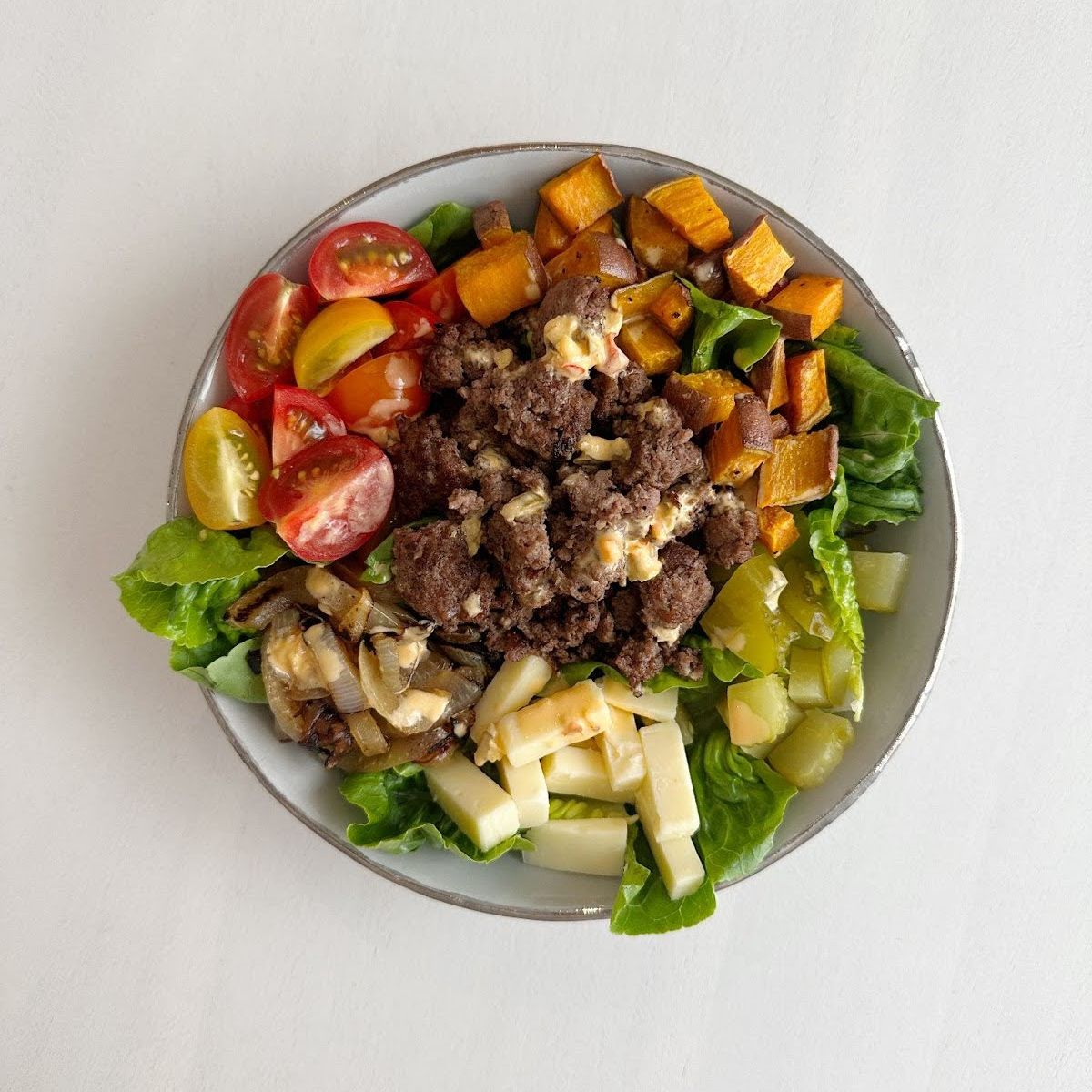 Cheeseburger and Fries Salad