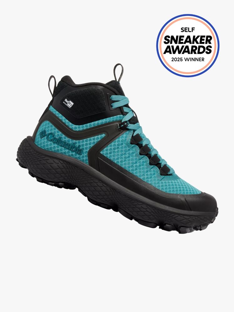 Columbia Sportswear Escape Thrive Titanium OutDry Mid Shoe in a black and turquoise color way. The SELF Sneaker Awards...